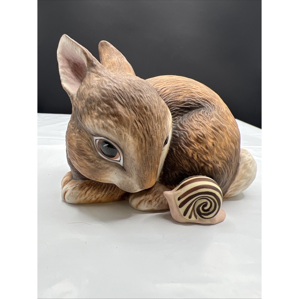 Vintage 1984 Franklin Mint Slowpoke Porcelain Rabbit Snail Figurine